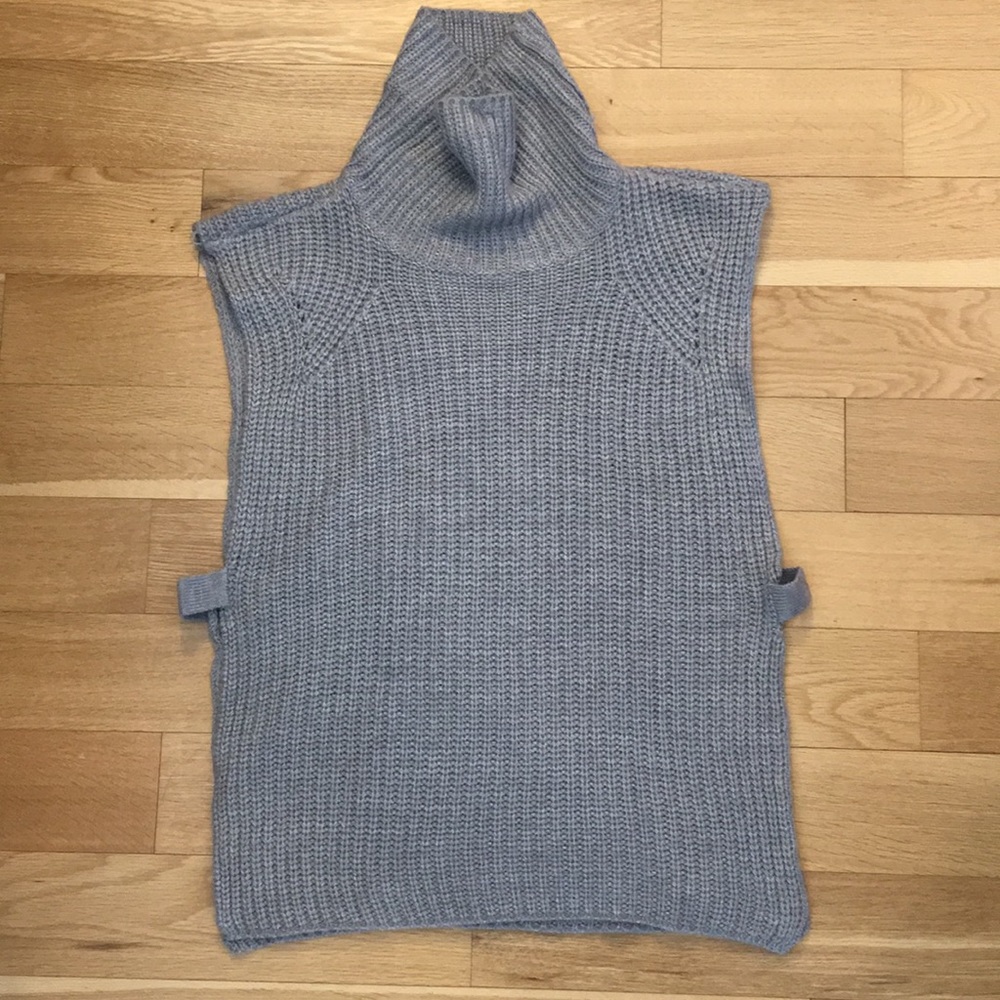 Gray Wool Poncho.